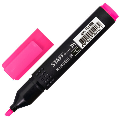 Текстовыделитель STAFF College STICK HL-497, РОЗОВЫЙ, линия 1-4 мм, 151499