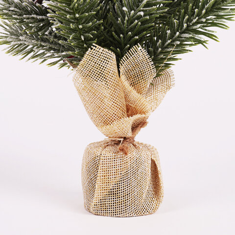 Ель новогодняя искусственная настольная 25 см, заснеженная, с шишками, литой ПЭТ, ЗОЛОТАЯ СКАЗКА, 592010 - МСК «Форвард»