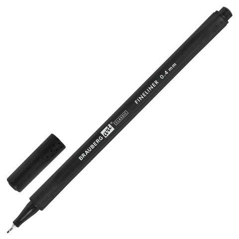 Ручки капиллярные (линеры), 36 ЦВЕТОВ, BRAUBERG ART, "Classic", трехгранные, металлический наконечник, линия письма 0,4 мм, 144150 - МСК «Форвард»