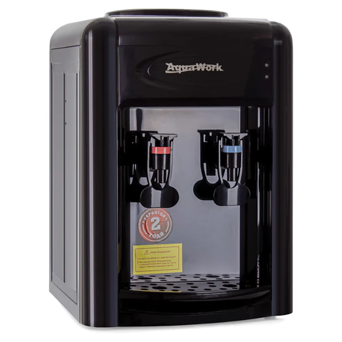 Кулер для воды AQUA WORK 0.7-TDR, настольный, НАГРЕВ/ЭЛЕКТРОННОЕ ОХЛАЖДЕНИЕ, 2 крана, черный, 34502 458575 минпромторг - МСК «Форвард»