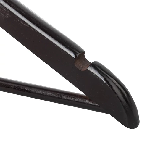 Вешалки-плечики, размер 48-50, КОМПЛЕКТ 5 шт., дерево, перекладина, цвет шоколад, BRABIX "Стандарт", 601162 - МСК «Форвард»