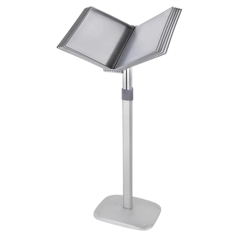 Демосистема напольная на 10 панелей, серые панели А4, регулируемая высота, STAFF, 238334