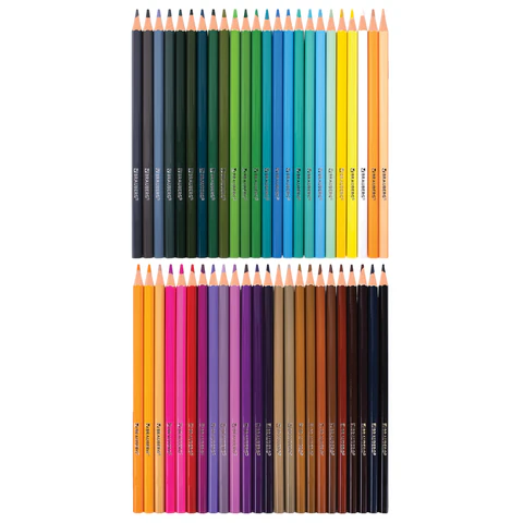 Карандаши цветные стираемые в пенале-скрутке BRAUBERG, 48 цветов + точилка и ластик, 182071 - МСК «Форвард»