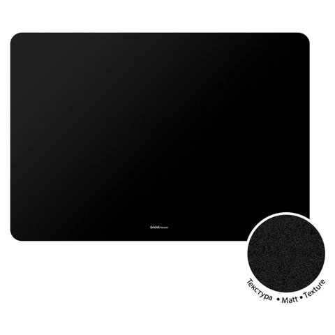Коврик-подкладка настольный ERICH KRAUSE "Matt Total Black", A2 (590х420 мм), черный, 61240 238724 - МСК «Форвард»