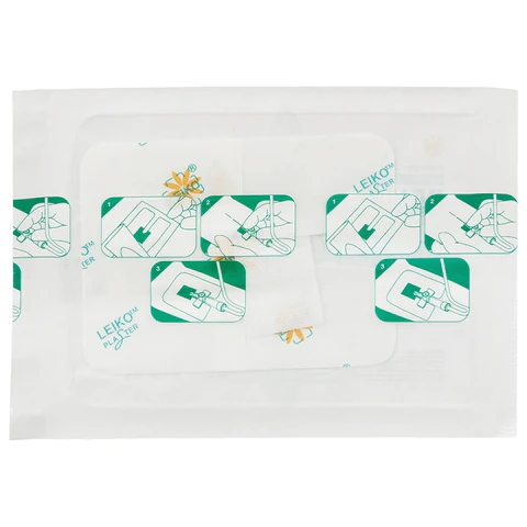 Повязка для фиксации катетеров LEIKO, КОМПЛЕКТ 100 шт., 6х8 см, нетканая основа, 2 подушечки, 131861 631673