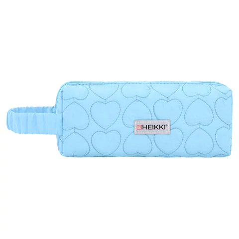 Пенал-косметичка HEIKKI (ХЕЙКИ) с ручкой, 1 отделение, стеганый полиэстер, 21х8х5 см, голубой, 273607 - МСК «Форвард»
