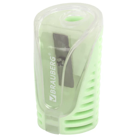 Точилка с контейнером BRAUBERG "CELL PASTEL", пастельные цвета ассорти, 272503 - МСК «Форвард»