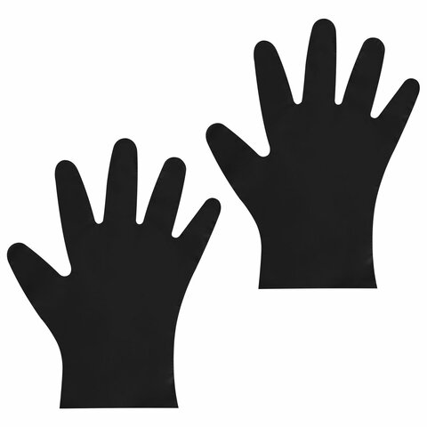 Перчатки одноразовые эластомер TPE, КОМПЛЕКТ 50 пар (100 шт.), L (большие), черные, ELEGREEN, ГППVTЭлЧ-L 701118 - МСК «Форвард»