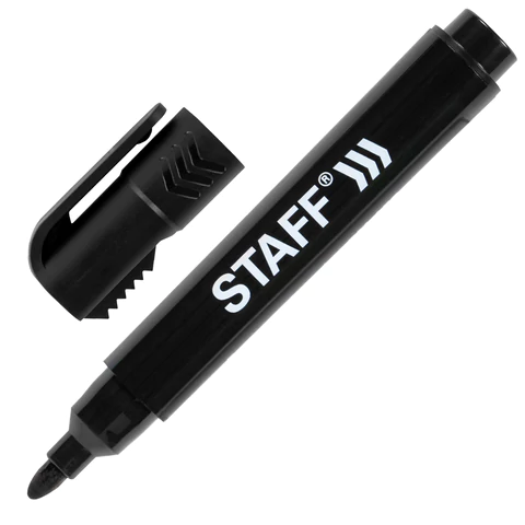 Маркер перманентный с колпачком для вскрытия коробок STAFF "Basic" LOGISTIC PM-150, ЧЕРНЫЙ, 3 мм, 152201 - МСК «Форвард»
