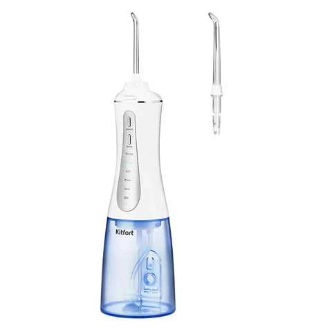 Ирригатор для полости рта KITFORT КТ-2915, портативный, емкость резервуара 0,35 л, 2 насадки, белый 456546 - МСК «Форвард»