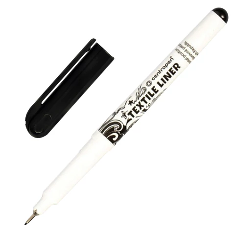 Маркер для ткани ЧЕРНЫЙ CENTROPEN "Textile Liner", игольчатый наконечник, 0,6-0,8 мм, 2639 5 2639 01 152010