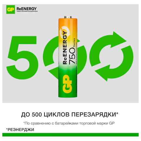 Батарейки аккумуляторные GP ReEnergy Ni-Mh НАБОР 8 шт. (ПРОМО 4+4), AA+ААА (HR6+HR03), 2000 mAh + 750 mAh, 210AAHC/75AAAHC 458462 - МСК «Форвард»