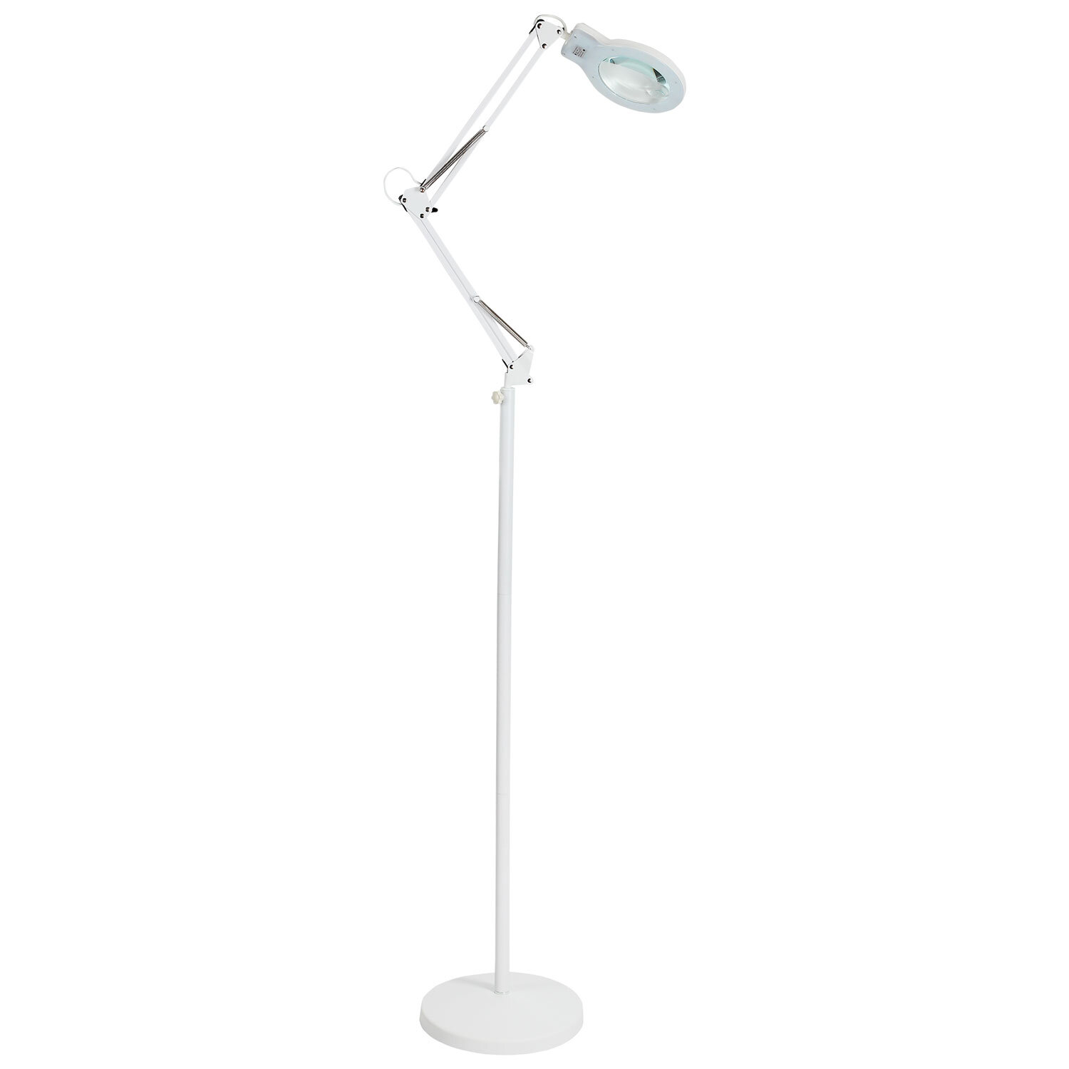 Светильник напольный Трансвит Леда С20-043,ЛУПА(4,5/9 раз, стекло),торшер,светодиоды 8Вт,высота 170см 236998