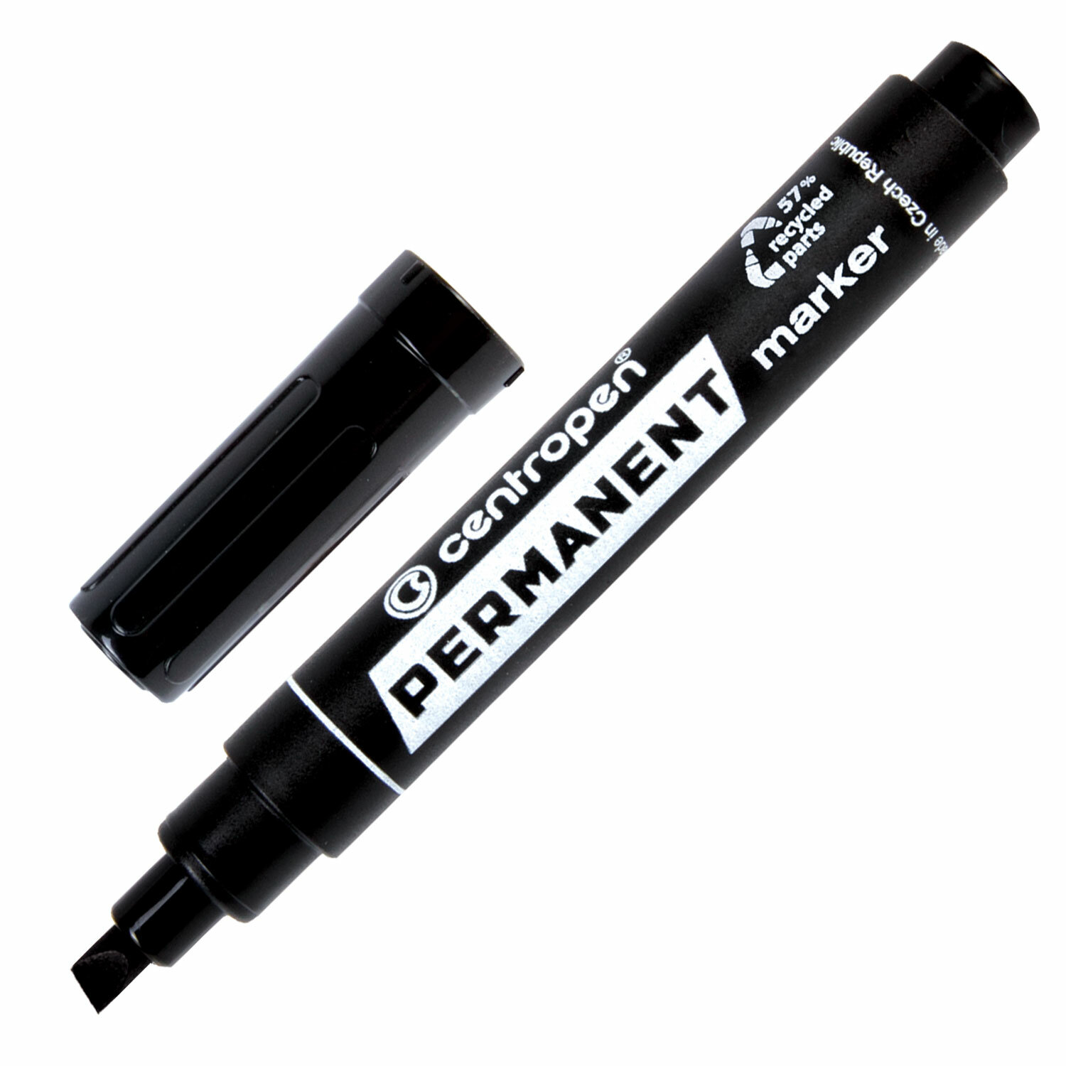 Маркер перманентный CENTROPEN 8576, ЧЕРНЫЙ, скошенный наконечник, 1-4,6 мм, 5 8576 0112 151098