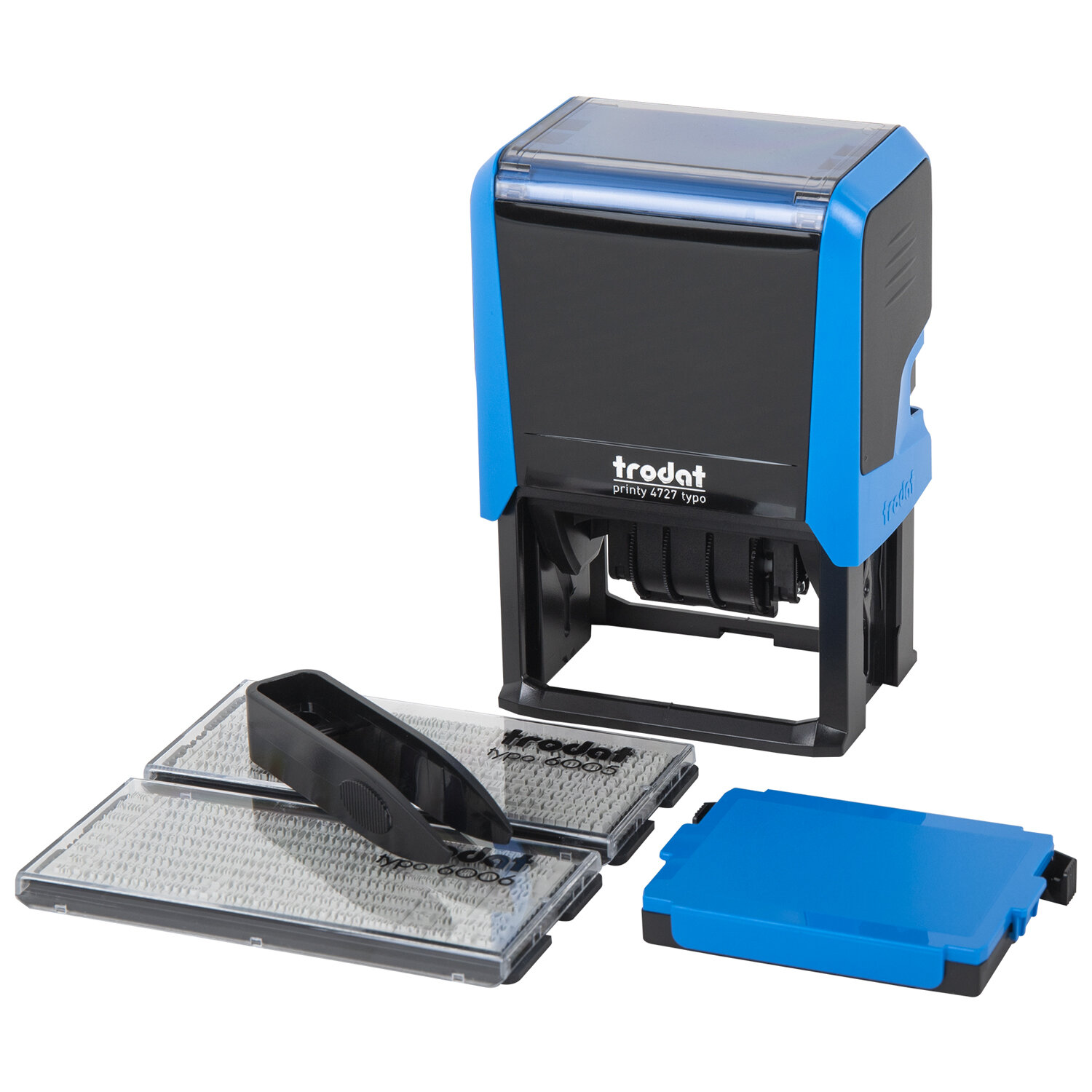 Датер самонаборный 6 строк+дата, оттиск 60*40мм син,TRODAT 4727 Bank, КАССЫ В КОМПЛ, 62256/188551  236805