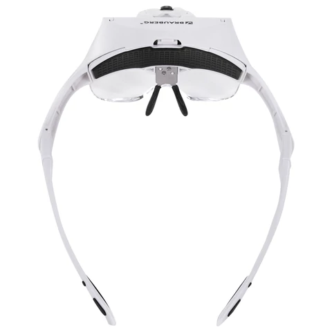 Лупа налобная с LED-ПОДСВЕТКОЙ, 5 сменных линз 95х33 мм, увеличение 1,0 - 3,5, BRAUBERG, 455929 - МСК «Форвард»