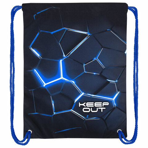 Мешок для обуви BRAUBERG PREMIUM, карман, подкладка, светоотражайка, 43х33 см, Digital lava, 272426 - МСК «Форвард»