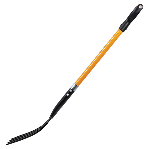 Вилы копальные стальные 19х28 см, ОБЩАЯ ДЛИНА 115 см, черенок стекловолокно, V-ручка, RABBITEX (РАББИТЕКС) "FIBERGLASS", 700491 - МСК «Форвард»