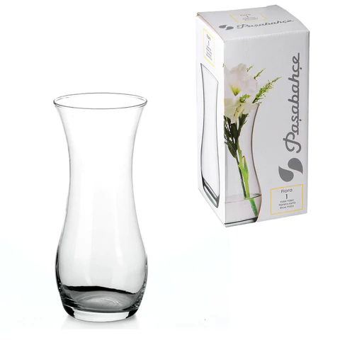 Ваза для цветов, высота 255 мм, стекло, PASABAHCE "ФЛОРА", фирменная подарочная упаковка, 43737 700573