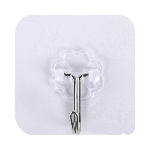 Крючки самоклеящиеся универсальные 6х6 см, КОМПЛЕКТ 10 шт., сталь + ПВХ, LAIMA Home, 608791 - МСК «Форвард»