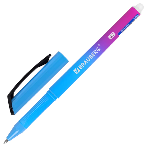 Ручка стираемая гелевая BRAUBERG "Grade", СИНЯЯ, soft-touch, узел 0,7 мм, линия письма 0,5 мм, 144208 - МСК «Форвард»