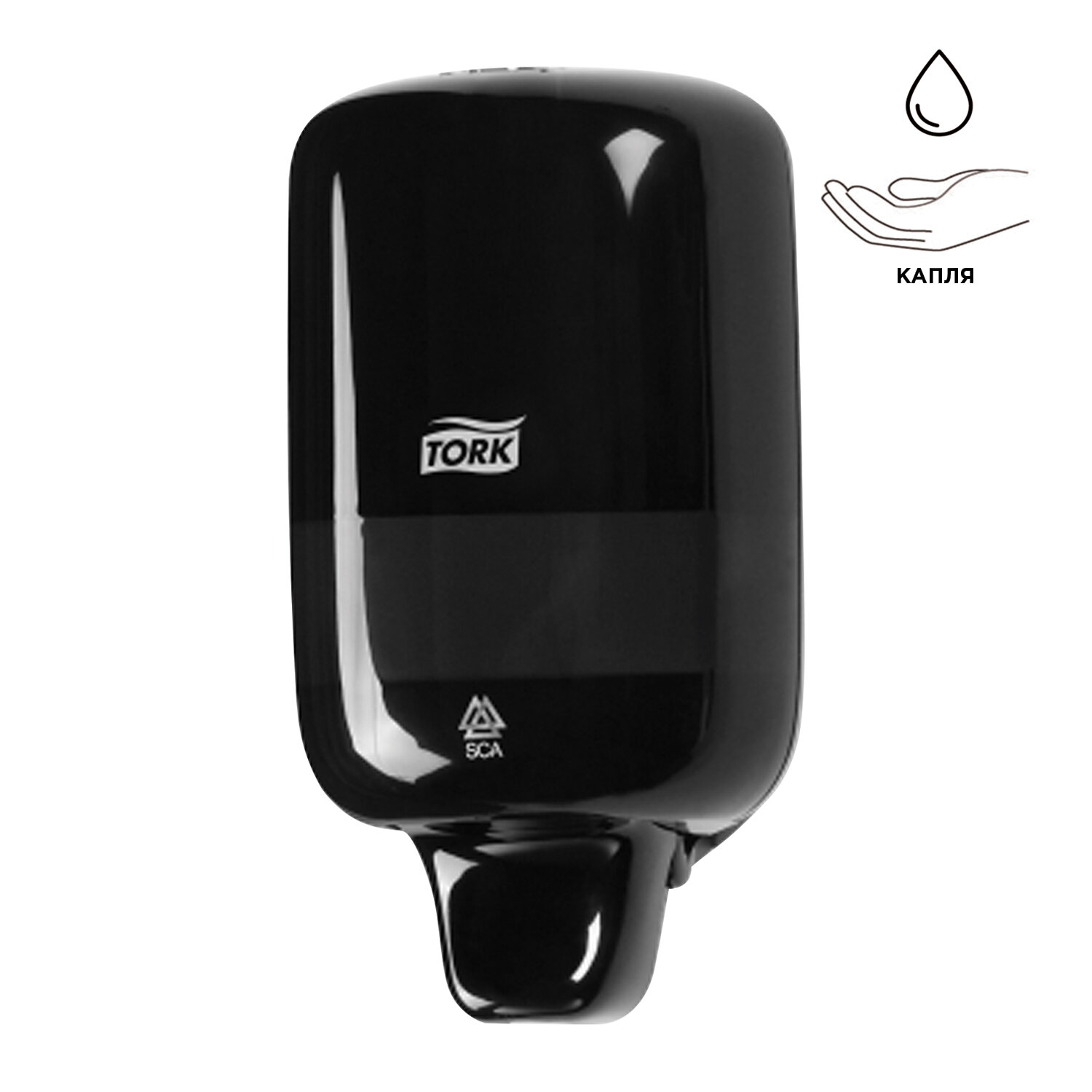 Дозатор для жидкого мыла TORK (Система S2) Elevation, 0,5л, mini, черный, 561008