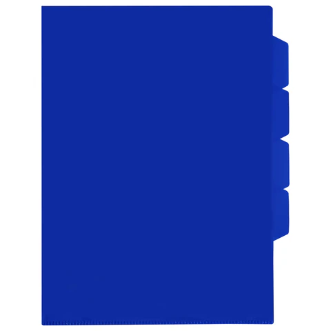 Папка-уголок 3 отделения, жесткая, непрозрачная, А4, BRAUBERG "SPECIAL", синяя, 0,15 мм, 273063 - МСК «Форвард»