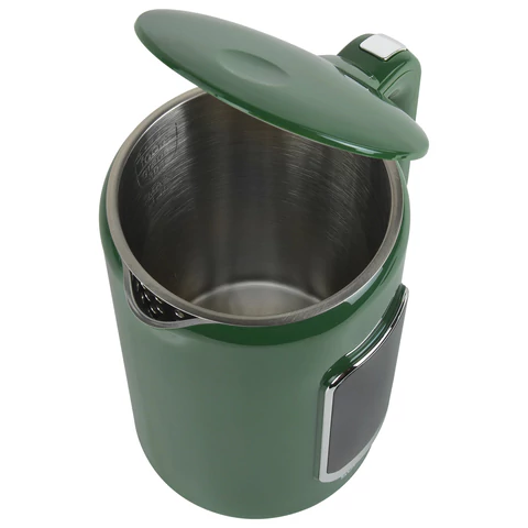 Чайник с терморегулятором и дисплеем, ДВОЙНЫЕ СТЕНКИ, SONNEN KT-8723EG, 1,7 л, 2200 Вт, изумрудный, 454689 - МСК «Форвард»
