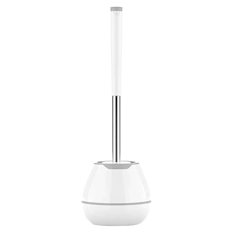 Ершик для унитаза силиконовый STANDART TYPE (овальный) напольный, с пинцетом, LAIMA, 608132 - МСК «Форвард»