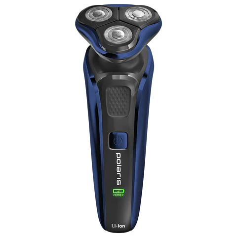 Электробритва POLARIS PMR 0309RC PRO 5, 3 головки, аккумулятор, сухое и влажное бритье, синяя, 54835 456717 - МСК «Форвард»