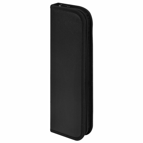 Пенал-тубус для кистей на молнии ПЧЕЛКА, кожзам, размер 270*90 мм, черный, ФК-1, 83058 ФК-1 102772  102772