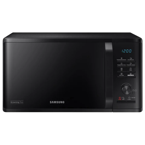Микроволновая печь SAMSUNG MG23K3515AK/BW, объем 23 л, мощность 800 Вт, электронное управление, черная 457186 - МСК «Форвард»