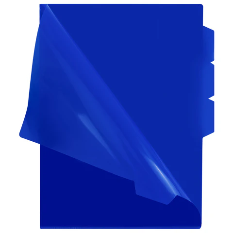 Папка-уголок 3 отделения, жесткая, непрозрачная, А4, BRAUBERG "SPECIAL", синяя, 0,15 мм, 273063 - МСК «Форвард»