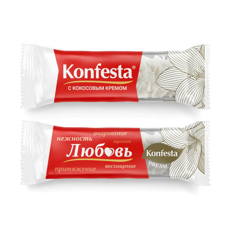 Конфеты KONFESTA со сливочно-кокосовым кремом, вафельные, 150 г 623135 - МСК «Форвард»