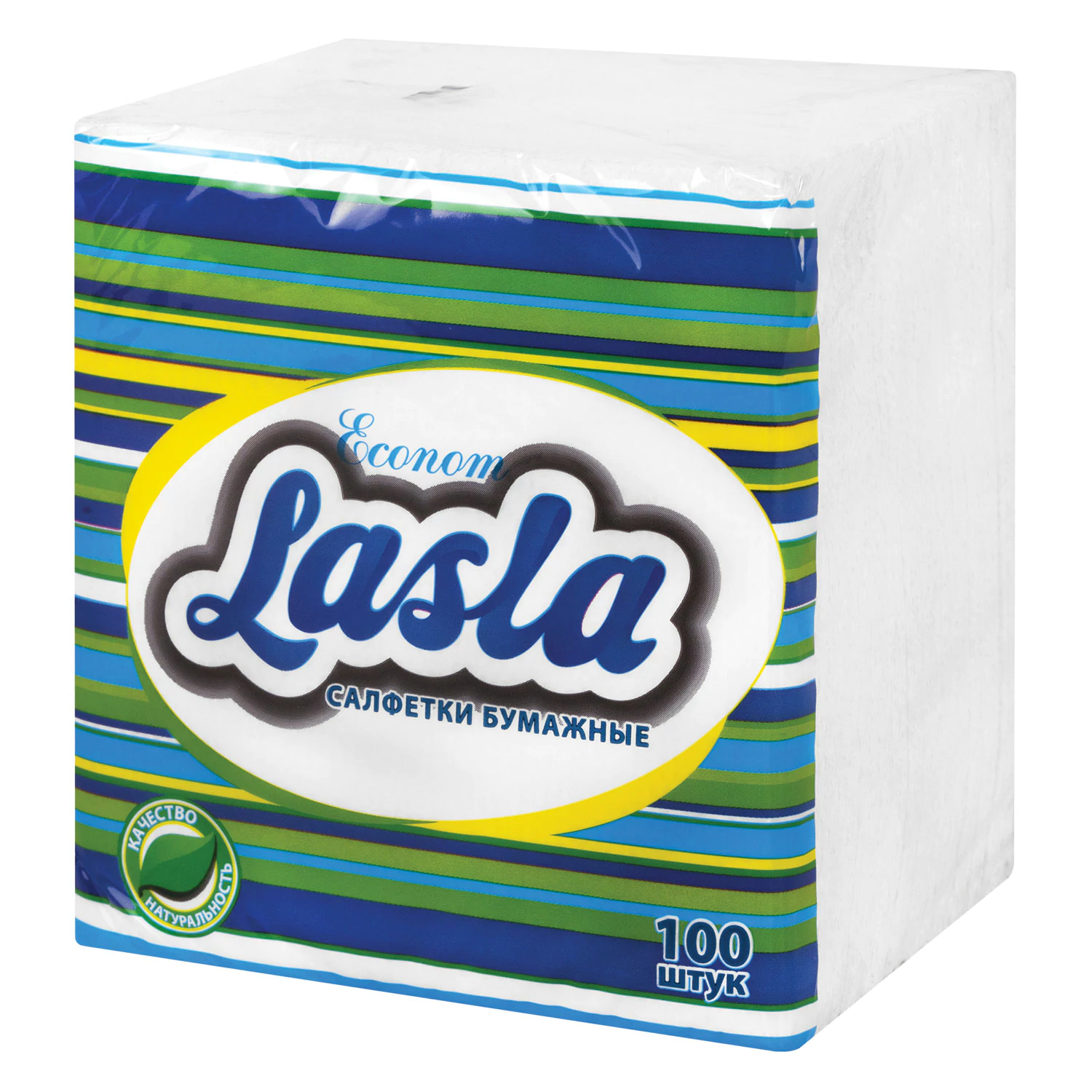 Салфетки бумажные 100 шт., 23х24 см, LASLA эконом, 128387