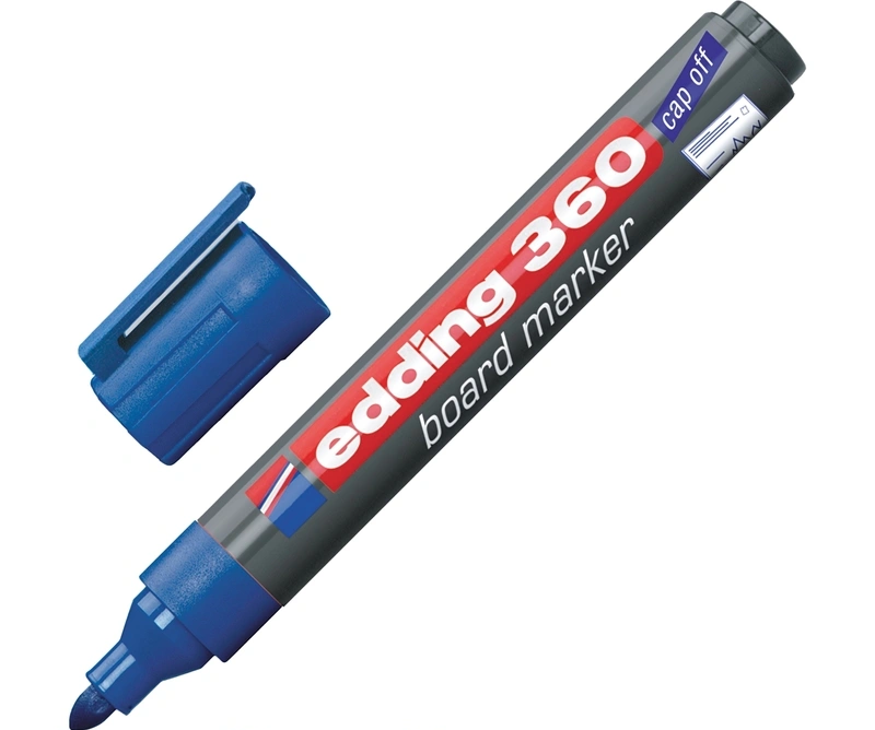 Маркер стираемый для белой доски СИНИЙ, EDDING "360", 1,5-3 мм, E-360/3 150715