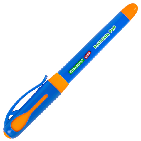 Ручка перьевая с 10 сменными картриджами, иридиевое перо, BRAUBERG KIDS, 143955 - МСК «Форвард»