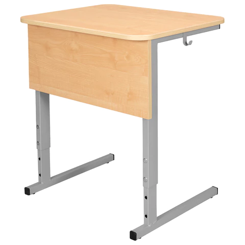 Стол-парта 1-местный регулируемый СУТ.54, 600х500х640-780 мм, рост 4-6, серый каркас, ЛДСП клён 532700 - МСК «Форвард»