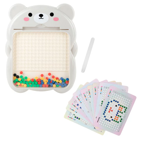 Мозаика магнитная развивающая для детей "Медвежонок", стилус, 101 магнит, 10 карточек, BAMBOX (БАМБОКС), 665891 - МСК «Форвард»