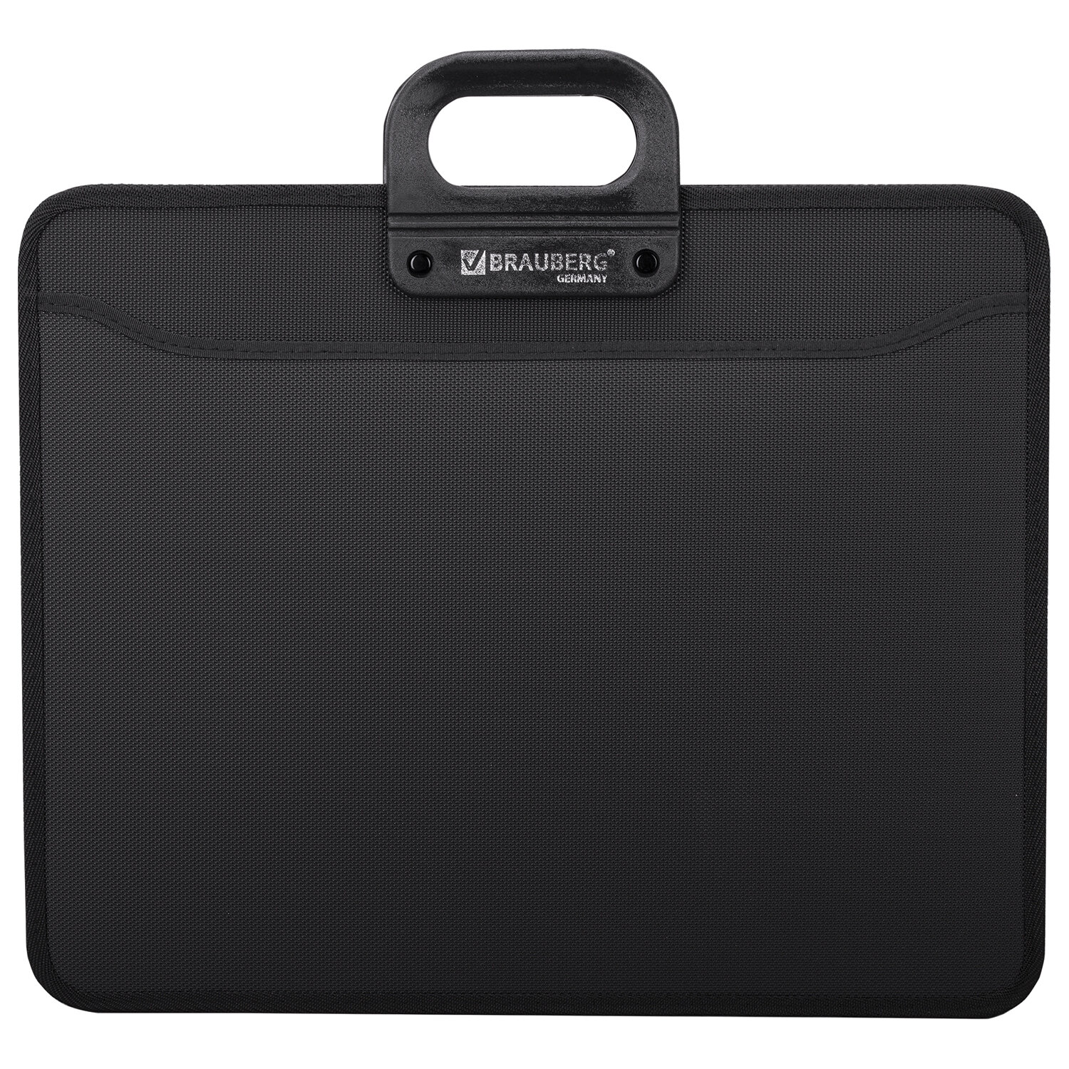 Папка-портфель пласт. БОЛЬШОГО ФОРМАТА BRAUBERG ПОРТФОЛИО А3 (470х380х130мм), 3 отд., черный, 223081