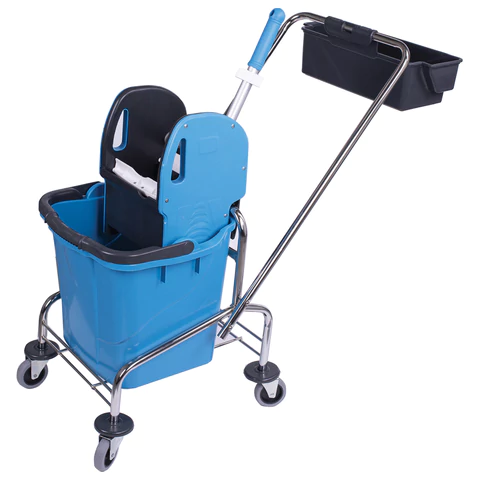 Тележка уборочная, 1 съемное ведро 25 л, механический отжим, корзина, BRABIX, Турция, 607902 - МСК «Форвард»