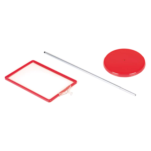 Стойка-инфодержатель напольная (ценникодержатель), 210x300 мм, А4, сталь, КРАСНАЯ, BRAUBERG, 291036 - МСК «Форвард»