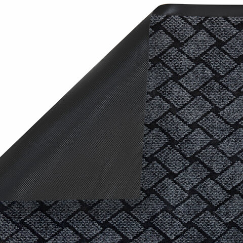 Коврик придверный 60х90 см, СЕРЫЙ, влаго-грязезащитный, 450 г/м2, плетение, PRIMILA KRAFT, 701050 - МСК «Форвард»