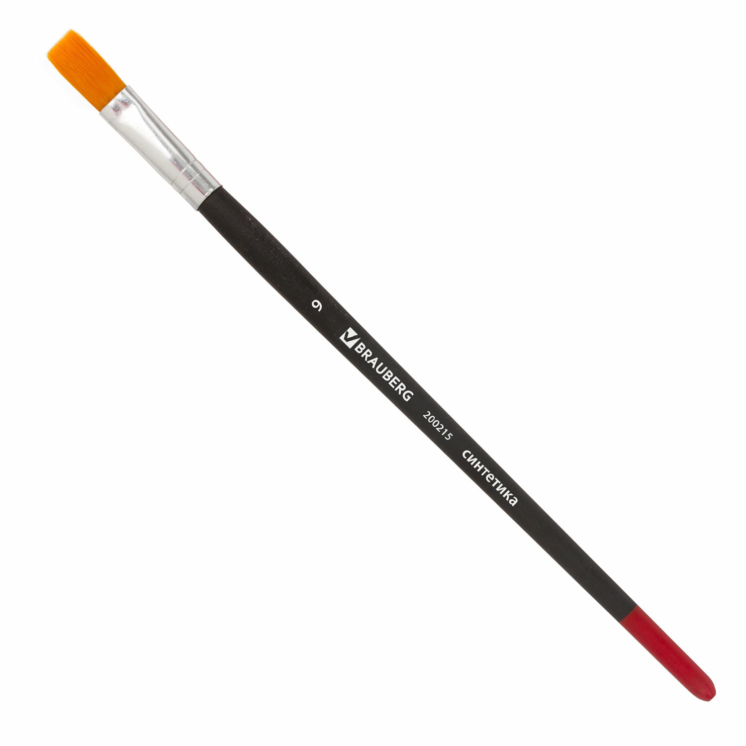 Кисть BRAUBERG синтетика, плоская, №9, 200215