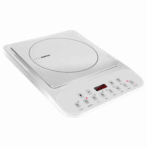 Настольная индукционная плита CENTEK CT-1517, 2000 Вт, 7 программ, электронное управление, белая, CT-1517 White 457587