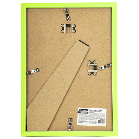 Рамка 21х30 см небьющаяся, багет 17,5 мм, пластик, BRAUBERG "Colorful", салатовая, 391244 - МСК «Форвард»