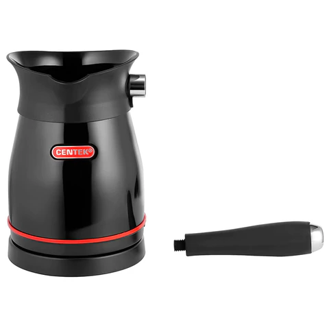 Турка электрическая CENTEK CT-1098, 0,5 л, 480 Вт, механическое управление, стальная, черная, CT-1098 SS 457626 - МСК «Форвард»