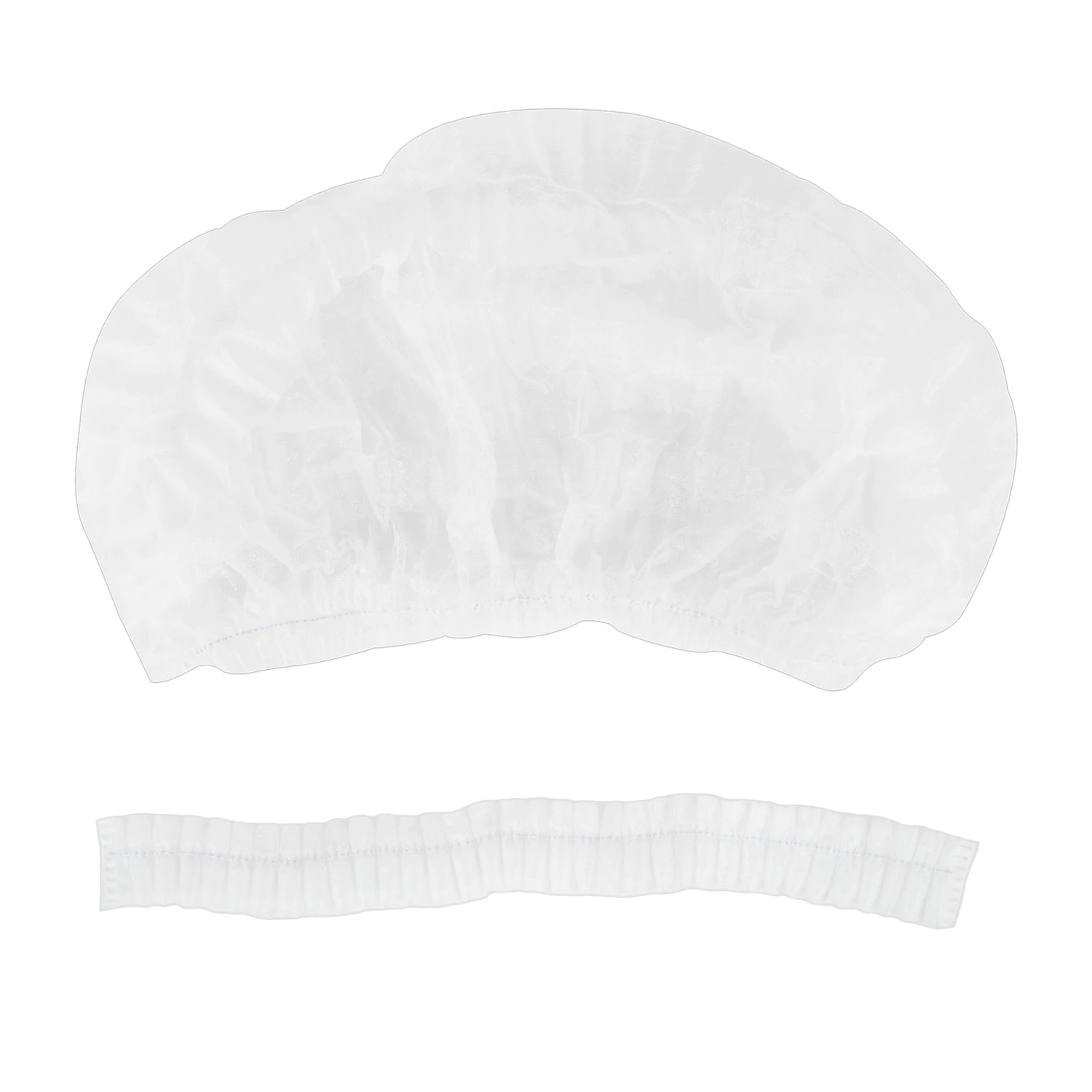 Шапочка-берет Шарлотта "Плиссе" белая КОМПЛЕКТ 125 шт. спанбонд 15 г/м2, ГЕКСА 630959