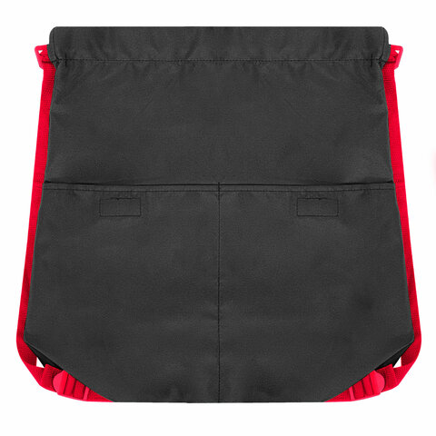 Рюкзак спортивный мешок HEIKKI PACK (ХЕЙКИ), 2 отделенения, увеличенный объем, 40х35 см, черно-красный, 272420 - МСК «Форвард»