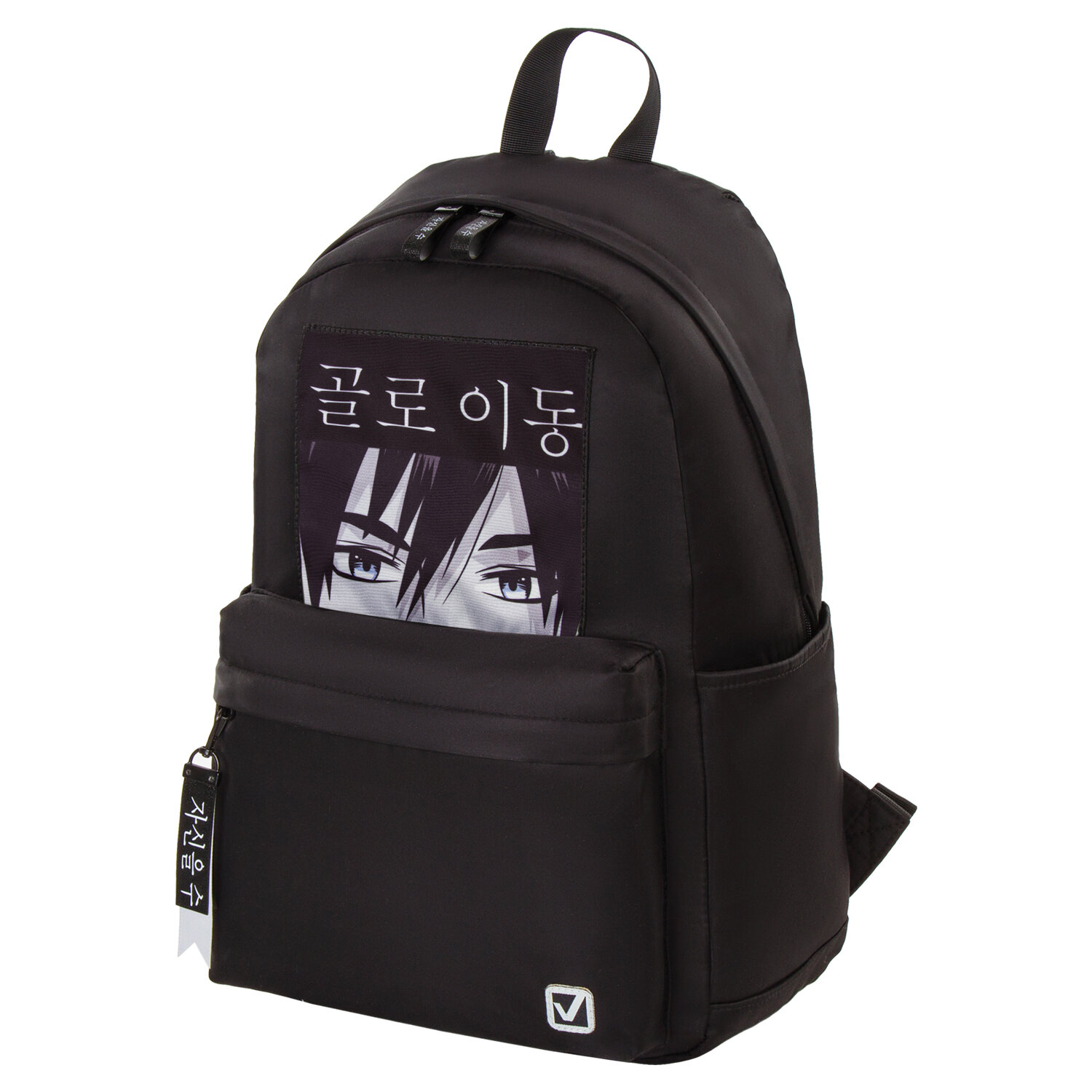 Рюкзак BRAUBERG FASHION CITY универсальный, карман-антивор, Anime View, черный, 44х31х16 см, 229964